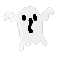 cute ghost isolated illustration on white background