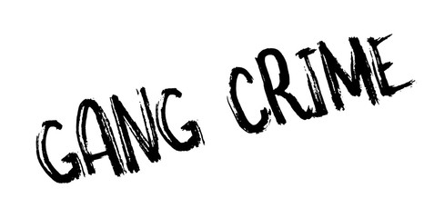 Gang Crime rubber stamp. Grunge design with dust scratches. Effects can be easily removed for a clean, crisp look. Color is easily changed.