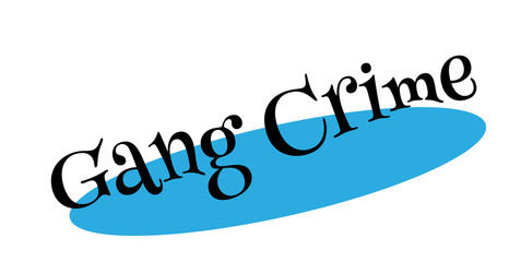 Gang Crime rubber stamp. Grunge design with dust scratches. Effects can be easily removed for a clean, crisp look. Color is easily changed.