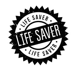 Life Saver rubber stamp. Grunge design with dust scratches. Effects can be easily removed for a clean, crisp look. Color is easily changed.
