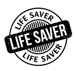 Life Saver rubber stamp. Grunge design with dust scratches. Effects can be easily removed for a clean, crisp look. Color is easily changed.