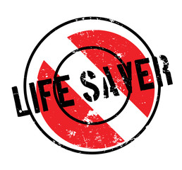 Life Saver rubber stamp. Grunge design with dust scratches. Effects can be easily removed for a clean, crisp look. Color is easily changed.