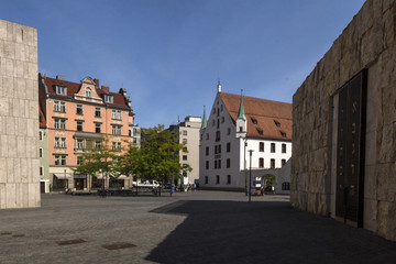 Fototapeta na wymiar Munich synagogue square