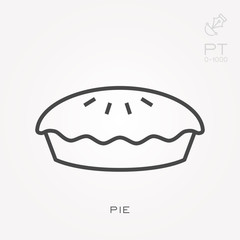 Line icon pie
