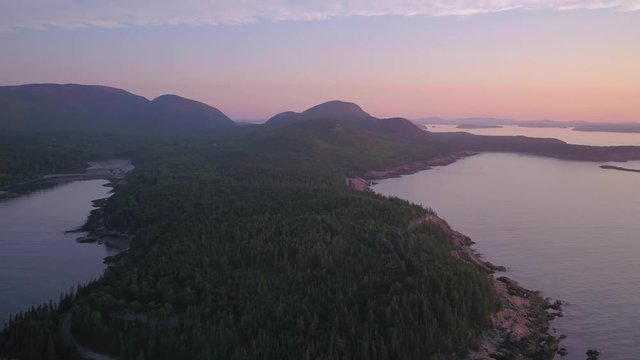 Aerial Maine Acadia National Park July 2017 Sunrise 4K Inspire 2 