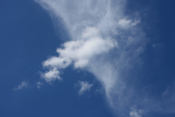 青空と雲「空想・雲のモンスター」（駆け巡るなどのイメージ）