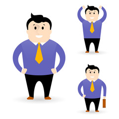 office worker vector clipart set