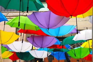 Parapluies colorés