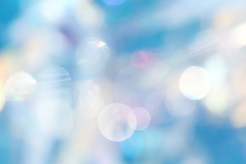 Blauer Himmel-Hintergrund mit hell leuchtendem Lichterfeld - obrazy, fototapety, plakaty