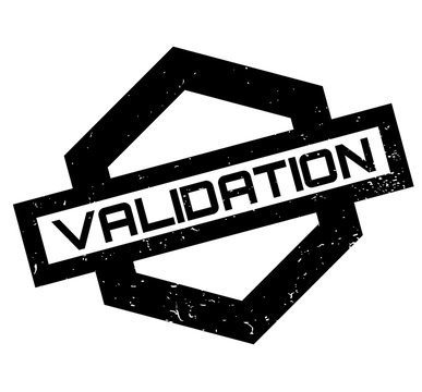 Validation rubber stamp. Grunge design with dust scratches. Effects can be easily removed for a clean, crisp look. Color is easily changed.