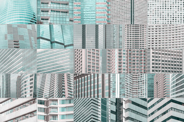 Obraz premium Apartment building / Various of exterior view of apartment building.