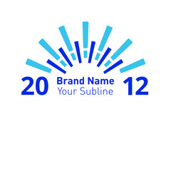 Modern flat logo template. Inspired by sun