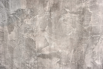 Texture of gray concrete wall. Plasterwork of interior design