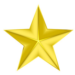 Fototapeta premium gold star elegantisolated on white background; stock vector illustration