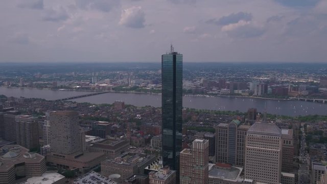 Aerial Massachusetts Boston July 2017 Sunny Day 4K Inspire 2