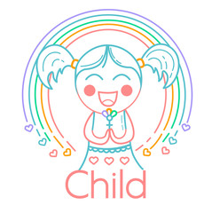 concept of childrens creativity girl