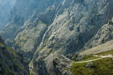 Ruta del Cares trail in Picos de Europa mountains