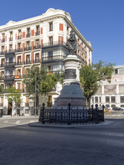 Maria Cristina de Borbón Statue created by Mariano Benlliure y Gil. Pedro IV street, Madrid, Spain