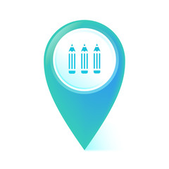 Map Pointer blau - Stifte