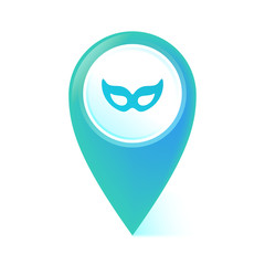 Map Pointer blau - Maske