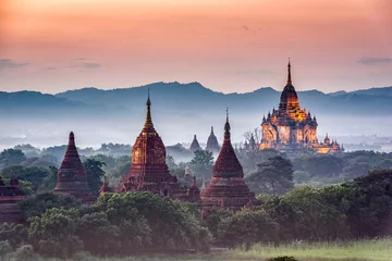 Poster Im Rahmen Bagan, Myanmar-Tempel in der archäologischen Zone. © SeanPavonePhoto