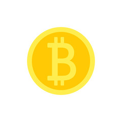 Bitcoin business logo icon is isolated, the symbol is the virtual currency of the future, earnings. Blocchain, for your projects. Gold Coin for web, mobile applications and other your projects