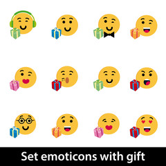 Emoticons with gift