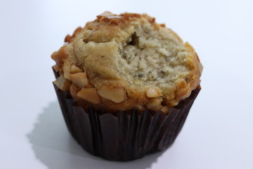 Delicious banana cake and topping