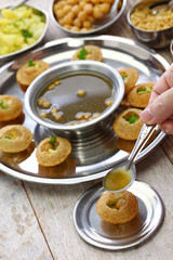 homemade pani puri, golgappa, indian snack