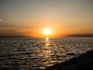 sunset by the sea, izmir turkey