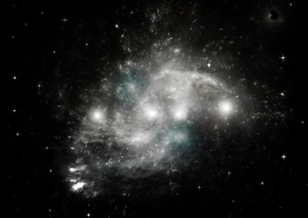 galaxy in a free space