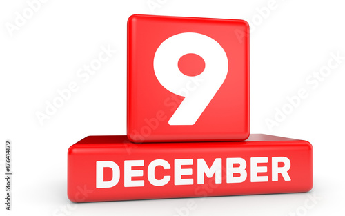 quot December 9 Calendar on white background quot Stock photo and royalty