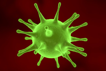 a close up of a virus
