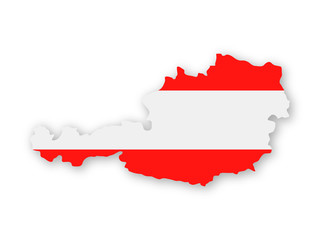 Austria Flag Country Contour Vector Icon