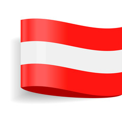 Austria Flag Vector Label Tag Icon