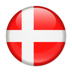 Fototapeta premium Denmark Flag Vector Round Icon