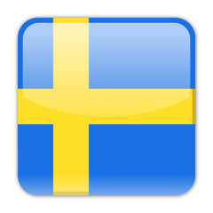 Sweden Flag Vector Square Icon