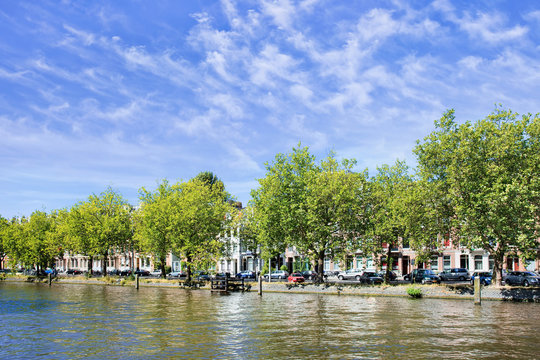 Tranquil canal in Amsterdam, Venice of the North, The Netherlands