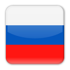 Russia Flag Vector Square Icon