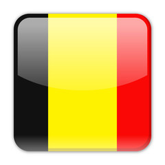 Belgium Flag Vector Square Icon