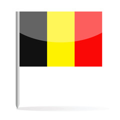 Fototapeta premium Belgium Flag Pin Vector Icon