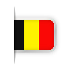 Belgium Flag Vector Bookmark Icon