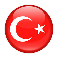 Turkey Flag Vector Round Icon