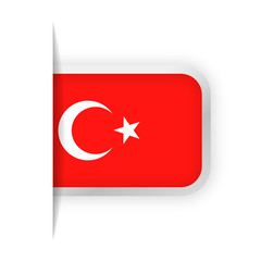 Turkey Flag Vector Bookmark Icon