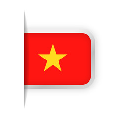 Vietnam Flag Vector Bookmark Icon