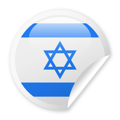 Israel Flag Vector Round Corner Paper Icon