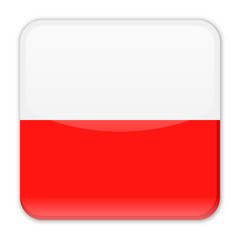 Poland Flag Vector Square Icon