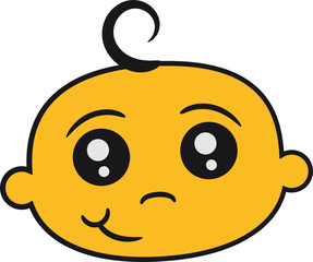 kopf gesicht glücklich laufen klein süß niedlich windel kind baby comic cartoon