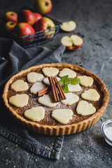 Apple pie with cinnamon