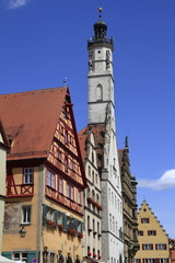 Fototapeta na wymiar Town Hall of Rothenburg ob der Tauber